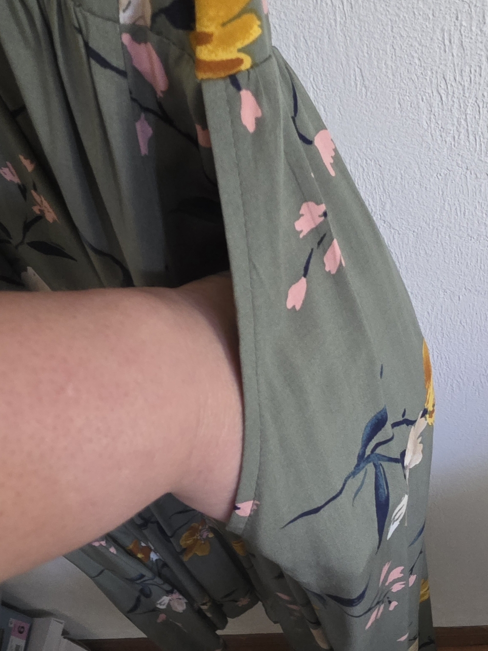 Old Navy Sage Green Floral Midi Dress with Spaghetti Straps - Picture 3 of 8